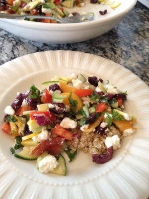 Summer’s bounty as a Mediterranean and quinoa&nbsp;salad