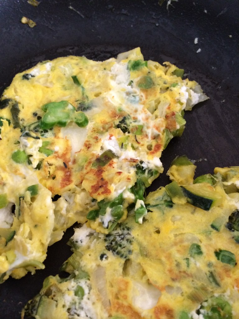 Cleaning the kitchen frittata
